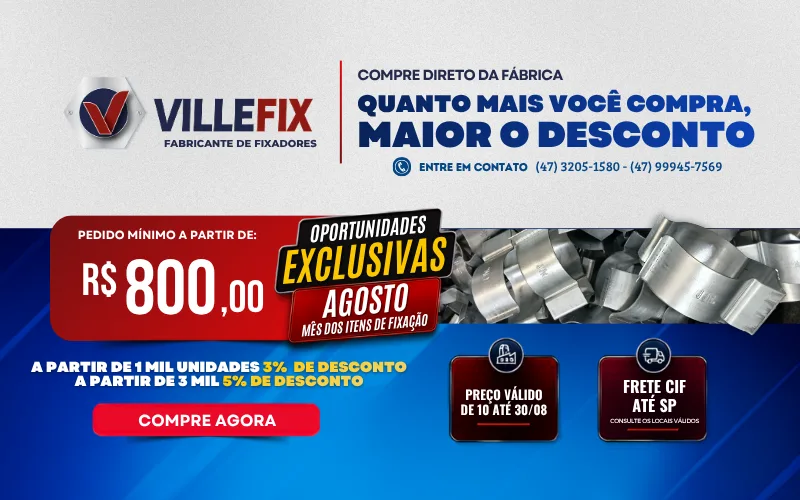 Oferta exclusiva: Abraçadeira Chaveta 3/4" — compre direto da fábrica