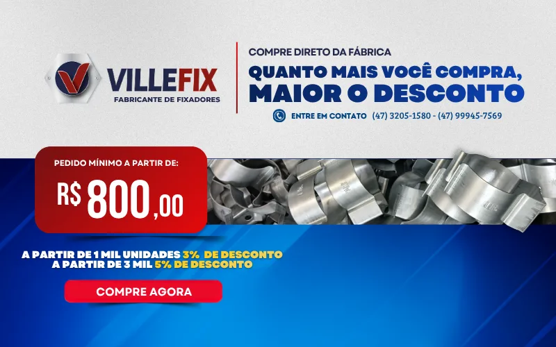 Oferta exclusiva: Abraçadeira Chaveta 3/4" — compre direto da fábrica